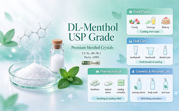 DL-Menthol USP Grade Menthol Crystals